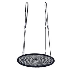 야외 놀이터 그네 원형 스윙체어 놀이기구 그네봉 안전 흔들 그물 대형 감각 실외 다용도, 1. 블랙 직경 60cm