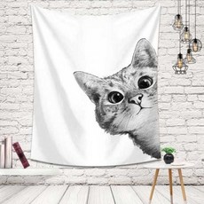 벽 가림막 포스터 빼꼼 고양이 인테리어소품 3size_W6B4A1B