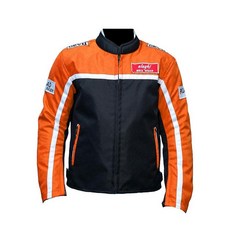 Alayki Armoro 오토바이 재킷 0 1 조절 가능한 핏 부드러운 칼라 YKK 지퍼 핸드메이드 탈착식 CE 보호 미국 연령 옐로우 238529, 10 Years, 주황색