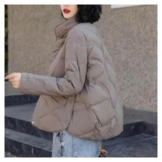 防風防水白鴨絨短版羽絨外套女 大尺碼秋冬連帽寬松加厚保暖戶外防寒風衣