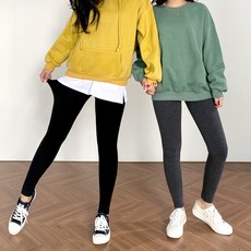 (1+1) 여성 포근한 롱/숏 기장선택 융털 빅사이즈 레깅스 겨울 기모 무지 쫄바지 바지 2장