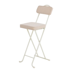밴프 패브릭 접이식 홈바체어 아일랜드식탁의자, 베이지, 1개