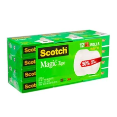 3M 隱形膠帶補充包 19公釐 X 38.1公尺, 白色, 12個