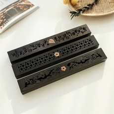 우드 인센스 홀더 박스 향꽂이 향홀더 향받침대 인센스스틱홀더, 매화꽃