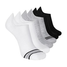 Skechers 남성용 슬립온 6팩 퍼포먼스 노쇼 양말 경량 및 통기성 편안한 핏 화이트/라이트 그레이/블랙 174727