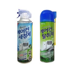 1+1 에어컨 세정제 330ml+에어컨 탈취제 300ml 냄새 제거 스프레이, 2세트, 330ml