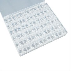 36pcs 재봉틀 보빈 유니버설 재봉 보빈 플라스틱 재봉틀 보관함이있는 보빈, 36pcs, 투명한