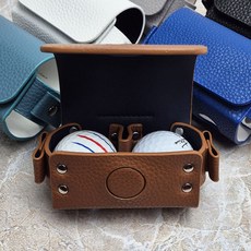 KUSAC 골프 공 볼 케이스 주머니, 브라운, 1개