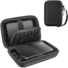 PROCASE 하드 드라이브 케이스 6.CM(2.5인치) ELEMENTS CANVIO WD PASSPORT EXPA BASICS SLIM PLUS MY BACKUP SEAGATE, 블랙.
