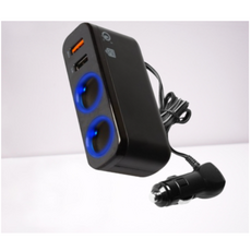 퀄컴 고속충전 USB 파워 2소켓 2USB 케이블 플러그형, 1개, 2구