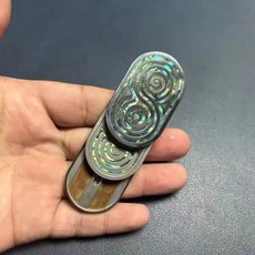 A 優選 白月光升級版律動貝母直推旋轉段落機械叮叮推牌 解壓高級玩具, 貝母原色, 1個