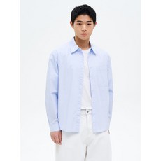 매장정품 에잇세컨즈 8SECONDS 60수 코튼 포플린 오버핏 셔츠 스카이 블루 425264LY1Q 207614