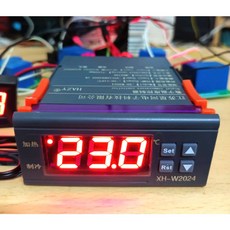 DC12V製冷晶片冷熱切換用精度0.1度溫度控制器含1米感溫棒帶高溫警報接點功能4個12V30A繼電器, 40A, 40A