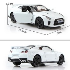 1 36 GTR R35 슈퍼카 시뮬레이션 절묘한 다이캐스트 차량 도시 합금 모델 선물, white nobox, 1개