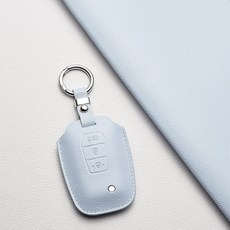 쌍용 호환 천연 소가죽 키케이스 & 키홀더 (코란도 스포츠/렉스턴/티볼리/체어맨) 차량용품, 쌍용 Aa 타입, 스카이블루