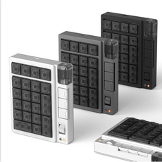 LUMINKEY NOVA KINE 무선 숫자키보드 넘버키패드 디저털키보드 cnc알루미늄 3모드 핫스왑 3000mAh, 블랙