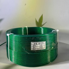 국산 PVC 코팅와이어 3mm 100M 200M 자체생산 농자재 빨래줄 인테리어, 초록, 1개