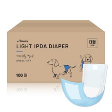 아몬스 국산 입다 절약형 남아용 애견 강아지 기저귀 100매 생리대 팬티 매너벨트, 대형, 100개입, 1개