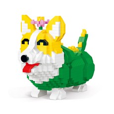 애들랜드 멍멍이 마리 나노블록, 혼합색상, 1개