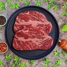 고기도매시장 미국산소고기 냉장육 프라임등급 척아이롤 꽃등심 알목심 두께 1.5cm 스테이크 구이용, 1개, 1kg