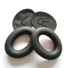 BOSE QC35II降噪耳機替換耳罩 適用於QuietComfort35I/II耳機罩 凹凸LR墊棉一對裝, 1個, 黑色耳套+黑色LR棉墊 一對裝