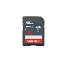 샌디스크 울트라 80MB s SD 카드 SDSDUNS-016G-GN3IN, 16GB, 1개