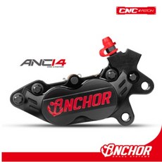 Mr king 銨科 ANC-14 CNC切削 剛性強化 對四活塞卡鉗 對四卡鉗 ANC14, 淺硬陽,左邊, 1個