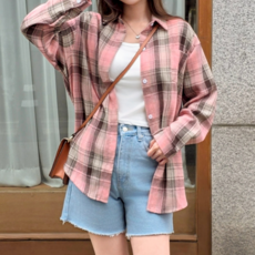 라라로엔픽 여성 빅사이즈 체크 남방 9종