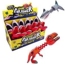 토이즈데이 방아쇠를 당기면 "크왕" 상어 VS 공룡 집게 어린이 장난감 단체 선물 구디백, 12개, 상어+공룡