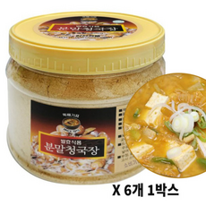 완전식품 발효식품 뚝배기표 분말 청국장, 500g, 1박스
