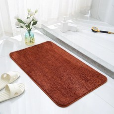 욕실 현관 흡수 방수 미끄럼방지 발매트 문앞 바닥매트, 1개, 진밤색