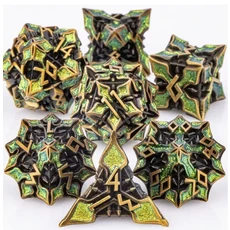 DND 메탈 다이스 7개 세트 MTR 던전 앤 드래곤 롤플레잉 게임용 선물 그린, 02 K05