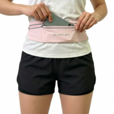 런플렉스 러닝벨트 초경량 슬림 조깅 휴대폰 방수 마라톤 힙색, 라이트핑크, 1개