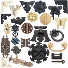 옛날장식 링손잡이 소품가구경첩 면문귀 한옥장식철물, 62.외핀링고리손잡이6-33 블랙 33x6