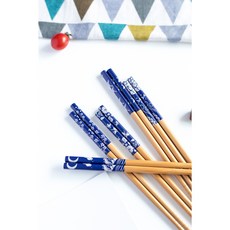 미키친 일식 천연 대나무 젓가락, 파스텔(E), 1세트, 5개