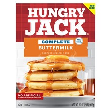 Hungry Jack 컴플리트 버터밀크 팬케이크 앤 와플 믹스, 907g, 1개