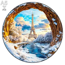 성인을위한 원형 나무 동물 퍼즐 어린이 파티 게임 휴일 교육 지능형 장난감 돼지 고양이 개, 06 TT-YPAN-6210-A5