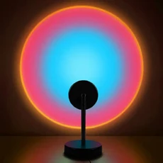 Led 밤 빛 USB 무량 일몰 레드 태양 책상 램프 침실 바 커피 저장소 벽 장식 조명, 01 Sun