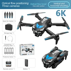 Xiaomi YT11 드론 8K HD 3 카메라 브러시리스 모터 5G WIFI FPV 광학 흐름 포지셔닝 장애물 회피 RC 드론 2, 1개, 02 Three 6K-1B