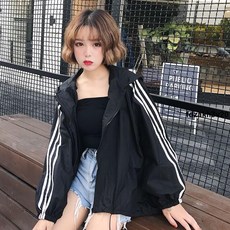 夏季防曬衣女外套，酷炫街頭棒球服，韓版寬鬆百搭學生防曬衫