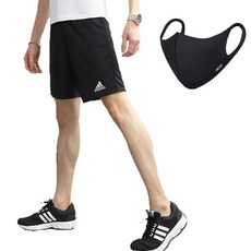 adidas 愛迪達 中性款運動短褲+口罩