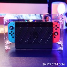 防塵亞克力遊戲手柄展示盒 兩層透明展示架, 1個, NS防塵罩 26*10*15