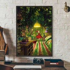 마루 밑 아리에티 애니메이션 무비 DIY 아트 캐릭터 숫자 유화 만화 그림 그리기 장식, 20x30cm, 옵션 N