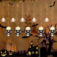 할로윈 LED 장식 조명 USB 줄조명, 스컬+스파이더, 1개