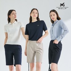 론칭가 79000원 밀레골프 폴리스판 우븐 하프팬츠 여성 3종세트 S 2235891424 1432482