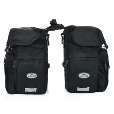 자전거정비50L 2-in-1 다기능 자전거 캐리어 가방 트렁크 방수 양면 사이클링 파니에 수하물 활동적인 여행, Black, 04 Black A01