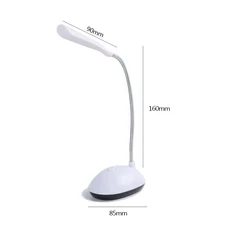미니 휴대용 LED 책 빛 눈 보호 독서 등 유연한 클립 온 램프 배터리 구동 침실 야간 조명, 01 2 PCS