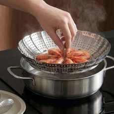 DAMDA 스테인레스 찜기 삼발이 찜통, 1개, 24.5cm