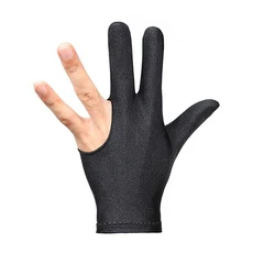 당구 장갑 프로페셔널 3손가락 당구장갑 왼손용 남녀용 스누커 큐, Black, Medium