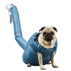 나있고 강아지 드라이 자켓 털말리는 옷, 1개, 블루